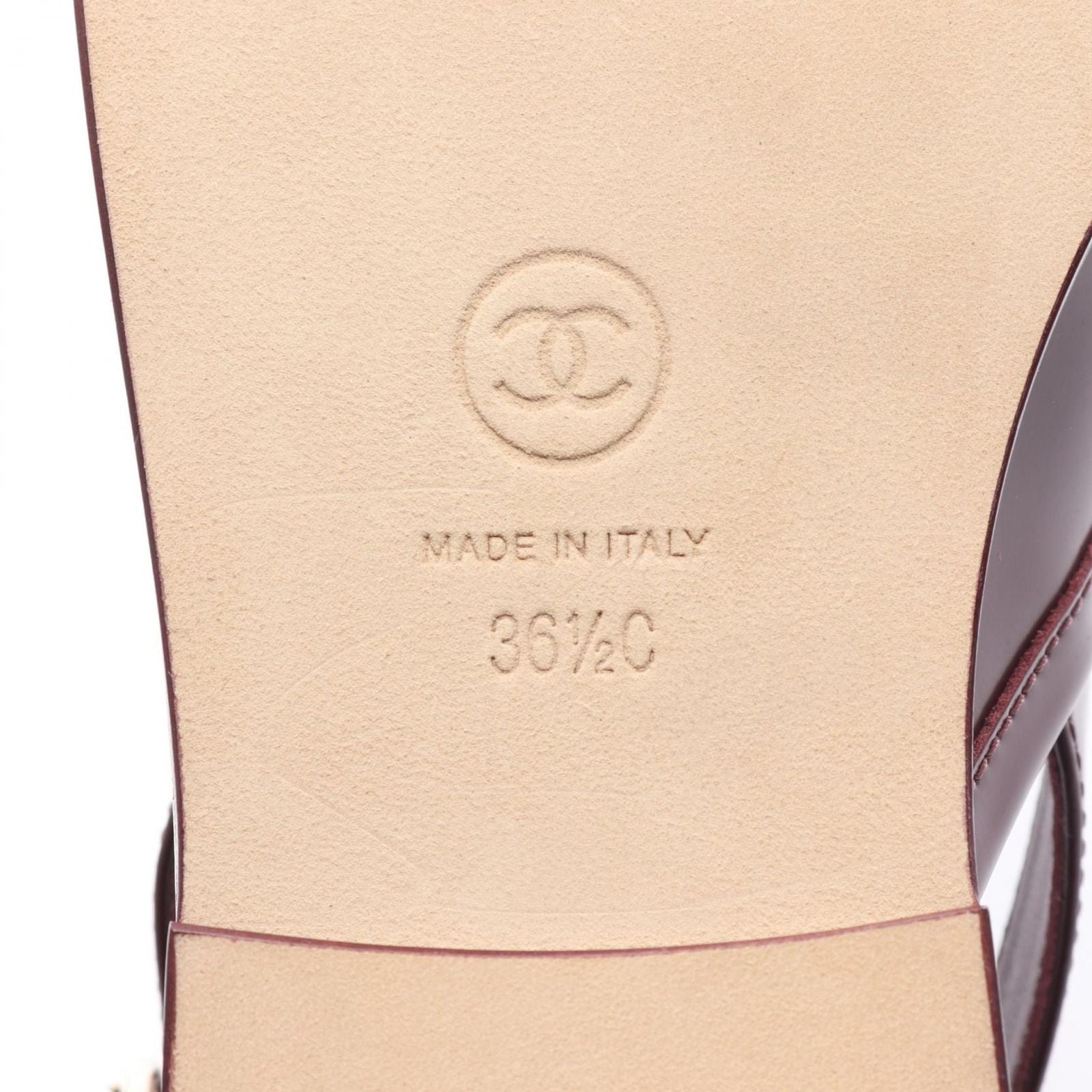 Chanel Sandals CC Logo Sling Back Loafers Leather — view 6