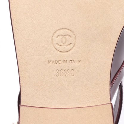 Chanel Sandals CC Logo Sling Back Loafers Leather — view 6