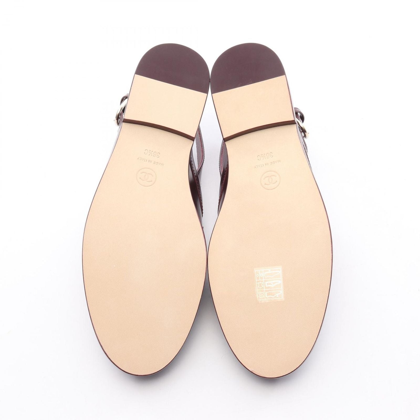 Chanel Sandals CC Logo Sling Back Loafers Leather — view 4