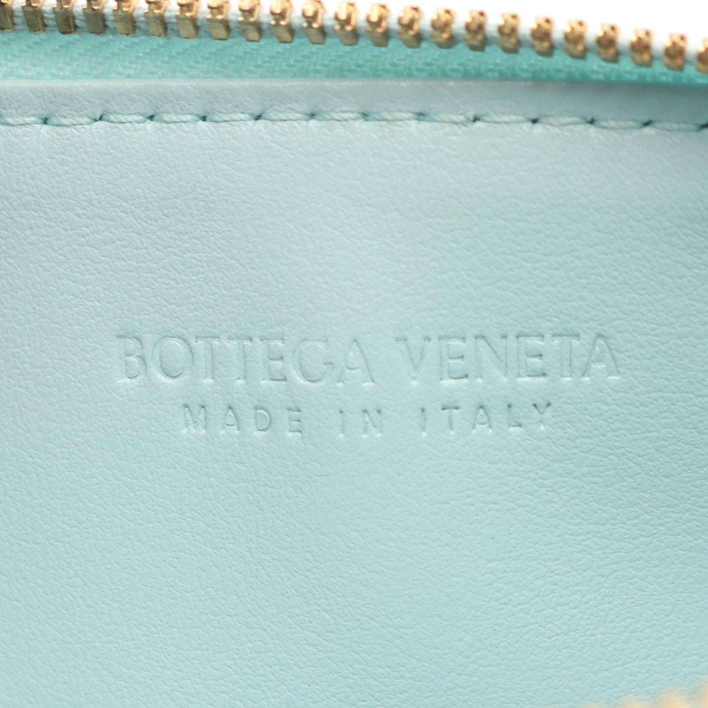 Bottega Veneta Pouch Intrecciato with Hand Strap Light Blue Leather — view 4
