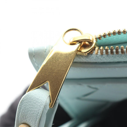Bottega Veneta Pouch Intrecciato with Hand Strap Light Blue Leather — view 8