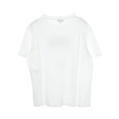 Chanel Short Sleeve T-Shirt CC Logo Rhinestone White Cotton — view 2
