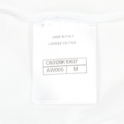 Chanel Short Sleeve T-Shirt CC Logo Rhinestone White Cotton — view 5