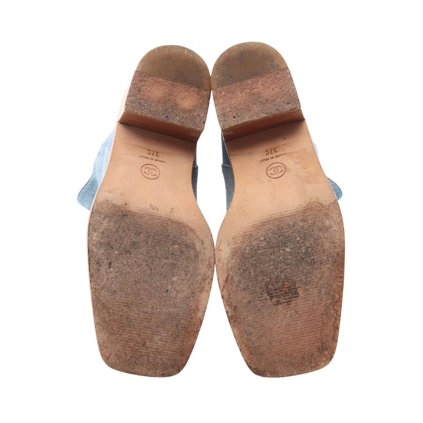 Chanel Boots CC Logo Denim Shoes — view 4