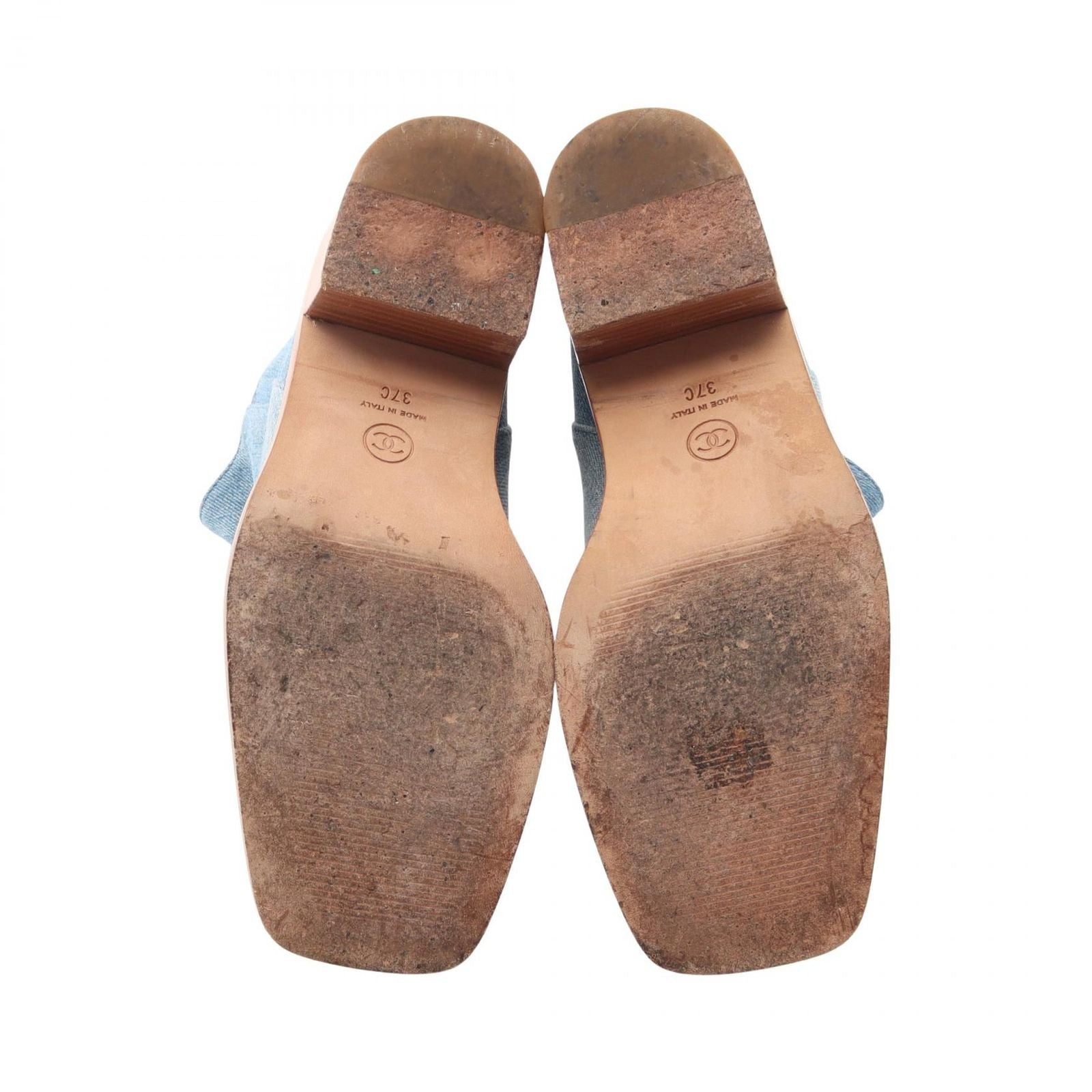 Chanel Boots CC Logo Denim Shoes — view 4