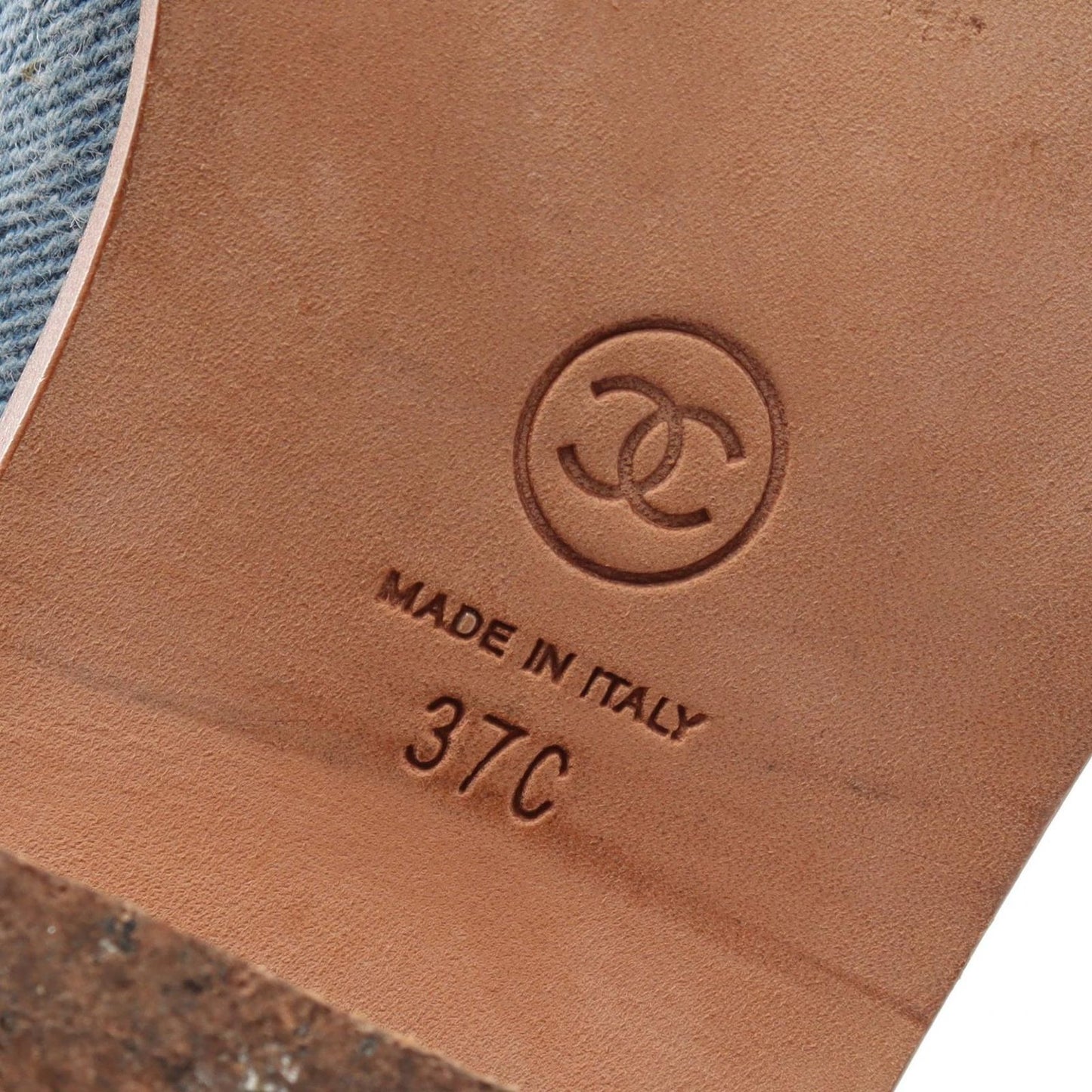 Chanel Boots CC Logo Denim Shoes — view 6