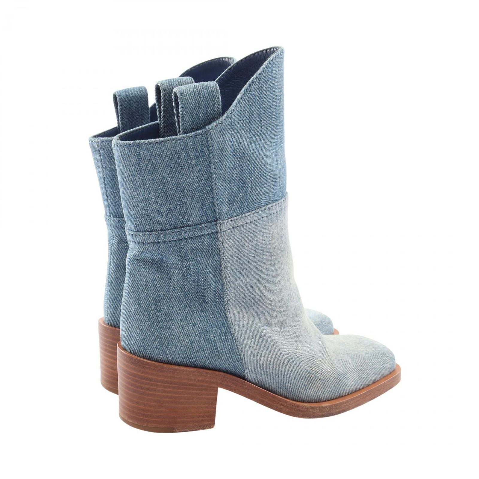 Chanel Boots CC Logo Denim Shoes — view 2