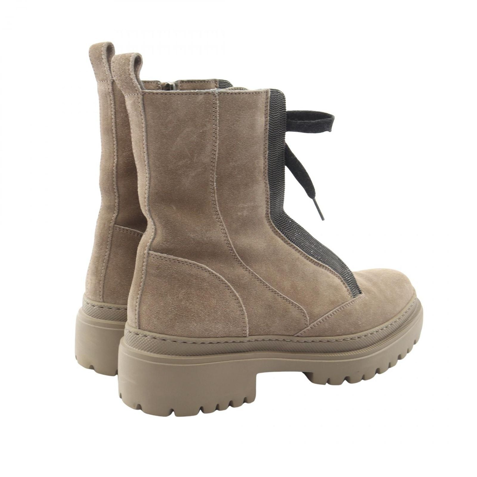 Brunello Cucinelli Boots Side Zip Suede Shoes — view 2