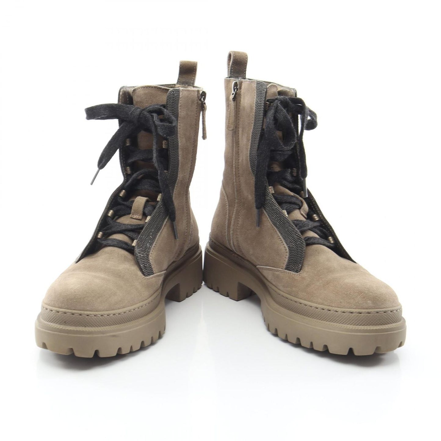 Brunello Cucinelli Boots Side Zip Suede Shoes — view 3