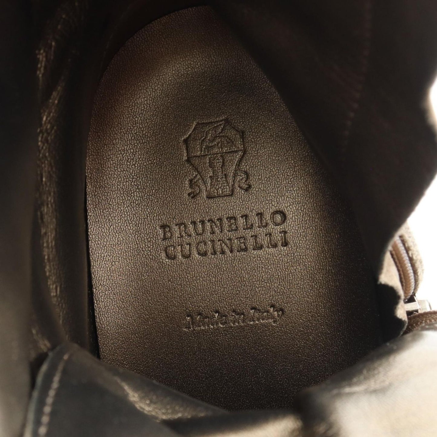 Brunello Cucinelli Boots Side Zip Suede Shoes — view 5