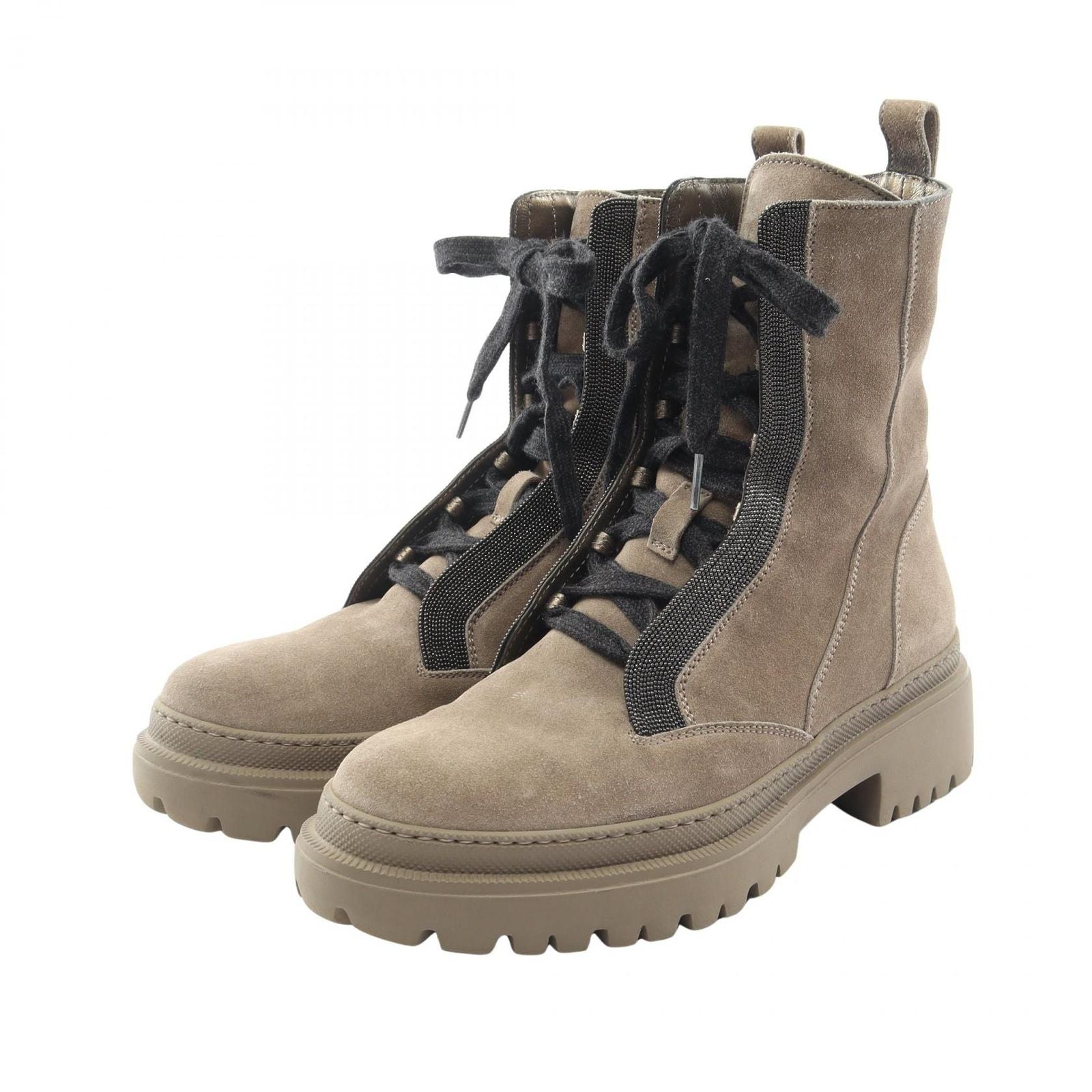 Brunello Cucinelli Boots Side Zip Suede Shoes