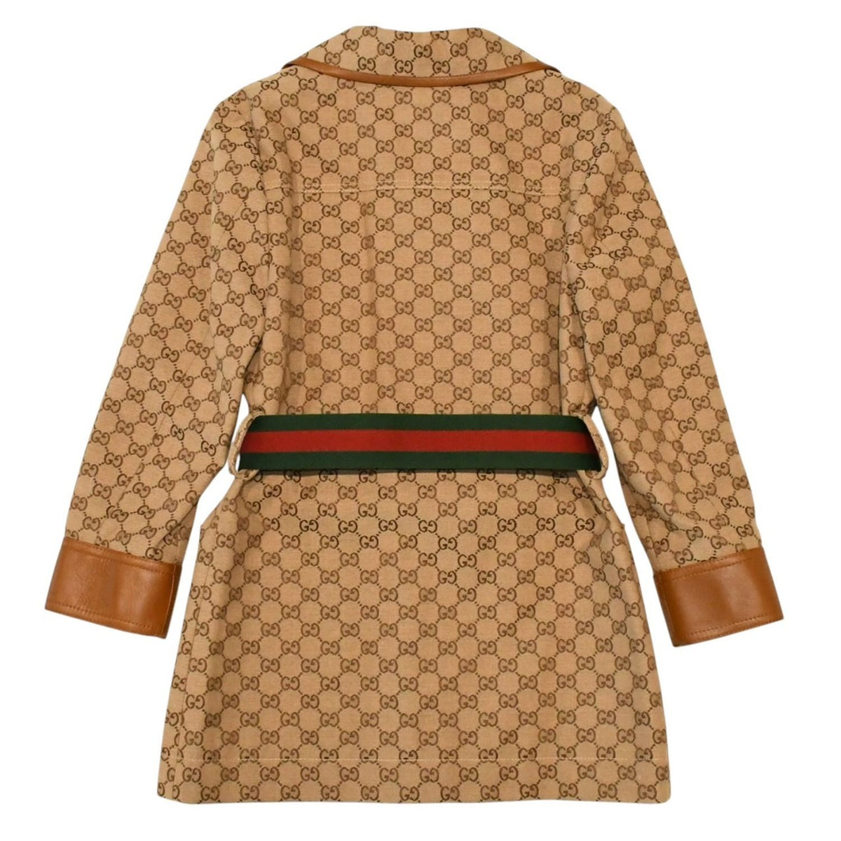 Gucci Jacket GG Canvas Button Web Stripe Glitter Brown — view 2
