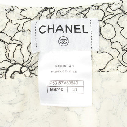 Chanel Floral Lace Sleeveless Cotton Rayon T-Shirt — view 3