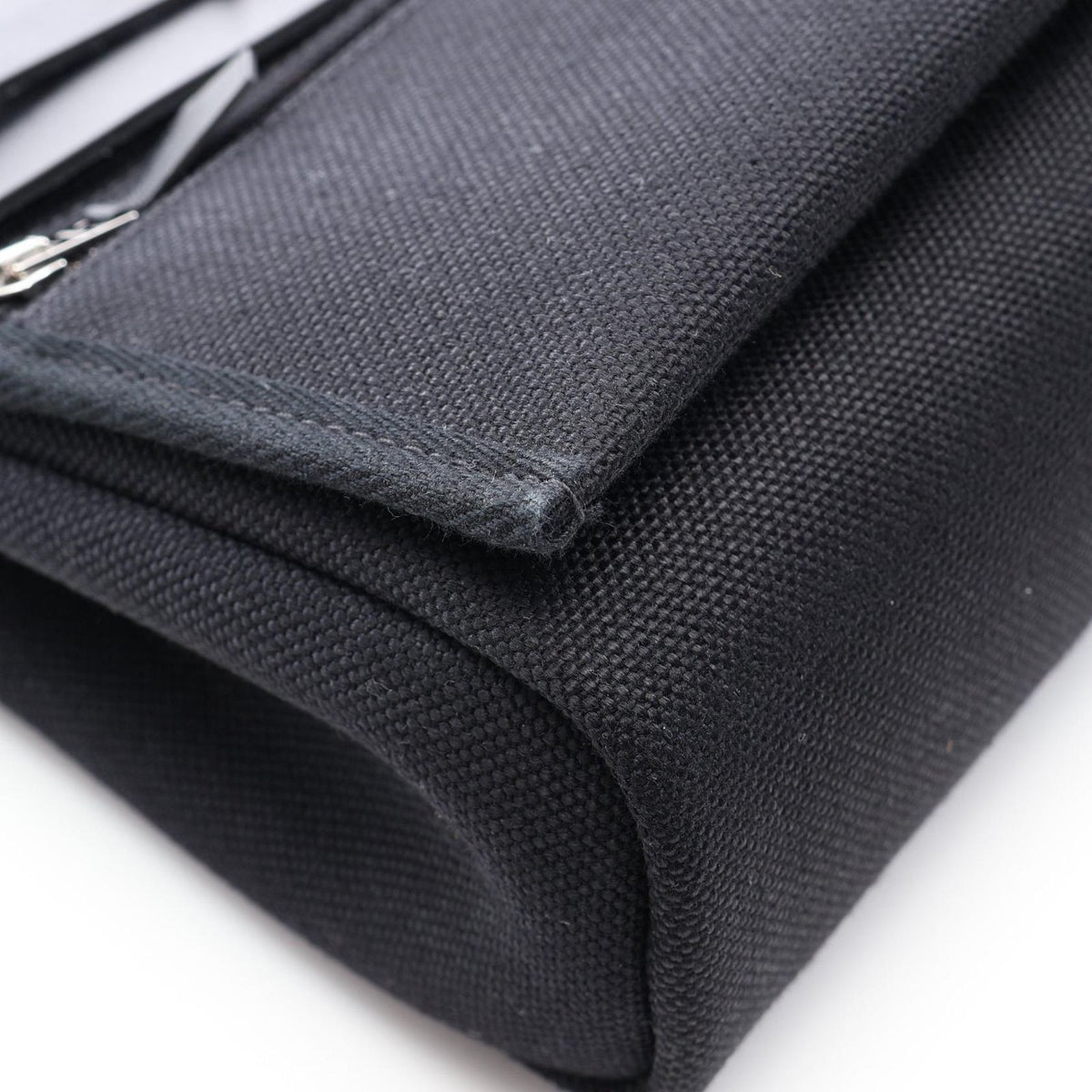 Hermes Shoulder Bag Herbag Zip Mini Black Canvas Leather — view 6