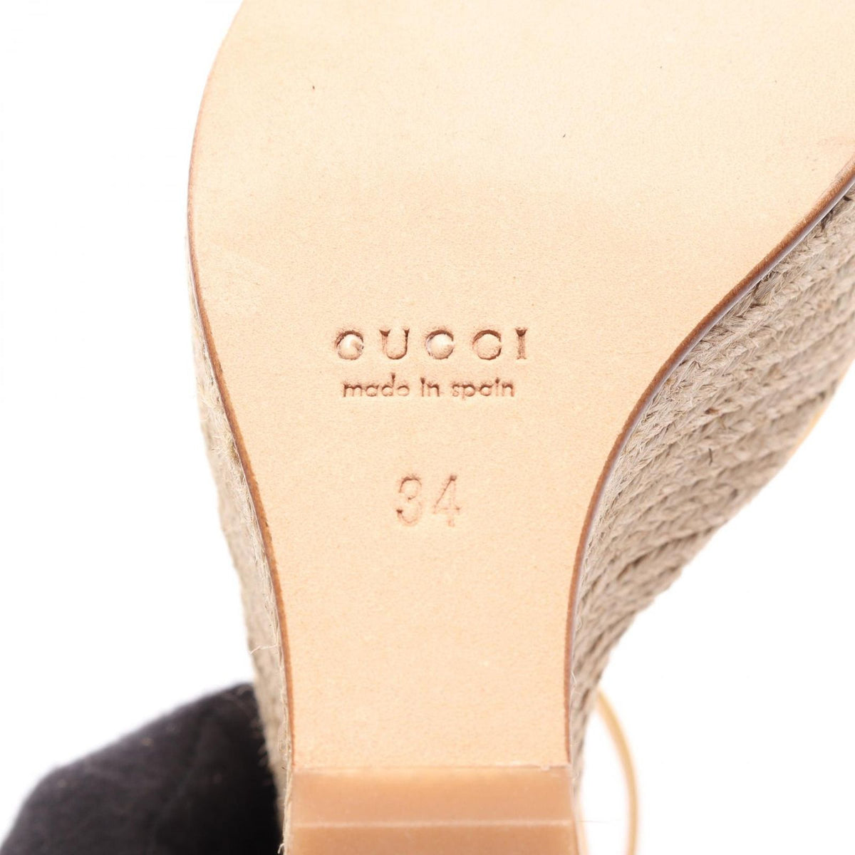 Gucci Sandals Carolina Bijou Wedge Sole Espadrilles Leather — view 6