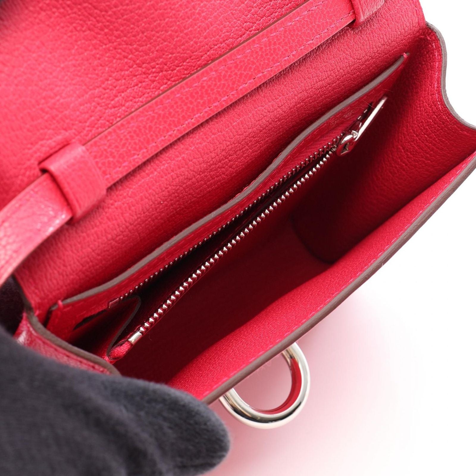 Hermes Shoulder Bag Chaine D'ancre to Go Compact Rose Leather Extreme — view 3