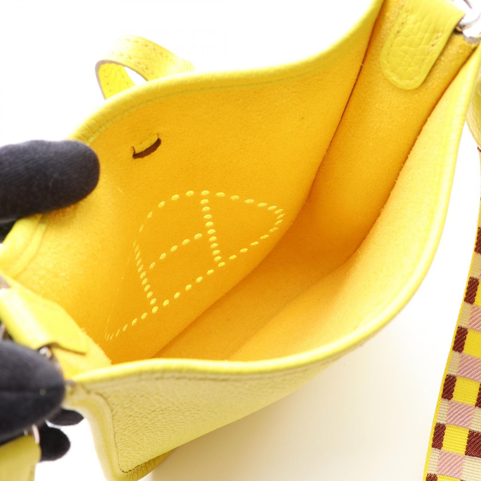Hermes Shoulder Bag Evelyne TPM Amazon Lime Leather TPM — view 3