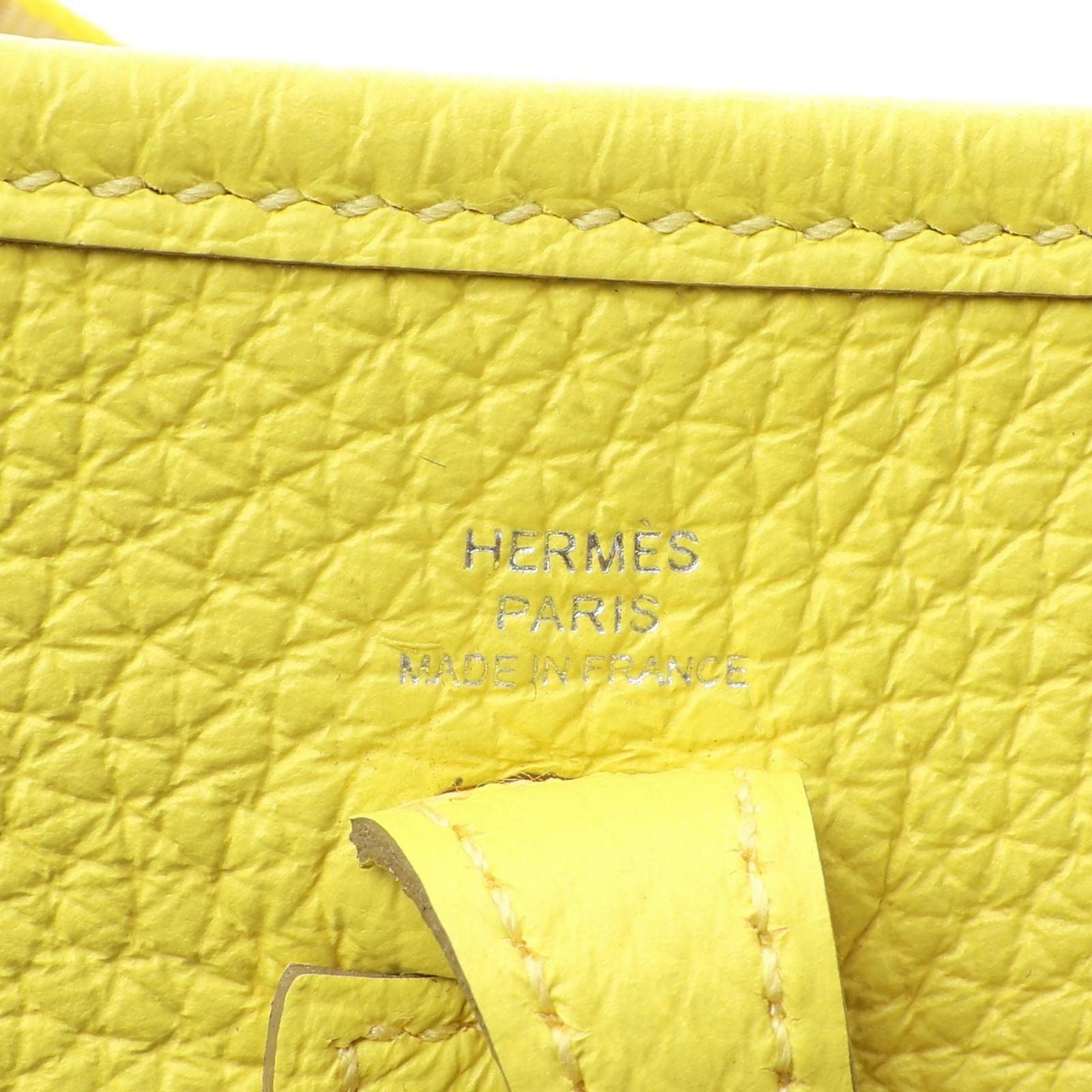 Hermes Shoulder Bag Evelyne TPM Amazon Lime Leather TPM — view 4
