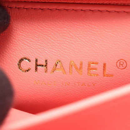 Chanel Shoulder Bag Quilted Top Handle White Leather Top 2-Way Chain — view 4