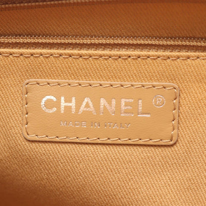 Chanel Tote Bag CC Logo Antique Silver Gold Caviar Leather Chain — view 4