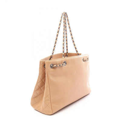 Chanel Tote Bag CC Logo Antique Silver Gold Caviar Leather Chain — view 2