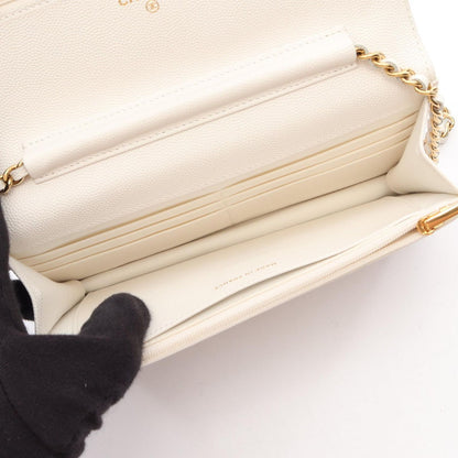 Chanel Shoulder Bag Quilted Playing Cards White Caviar Leather — view 3