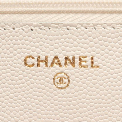 Chanel Shoulder Bag Quilted Playing Cards White Caviar Leather — view 5