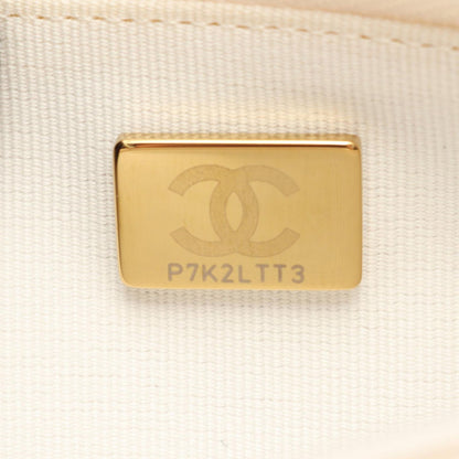Chanel Shoulder Bag Quilted Playing Cards White Caviar Leather — view 6