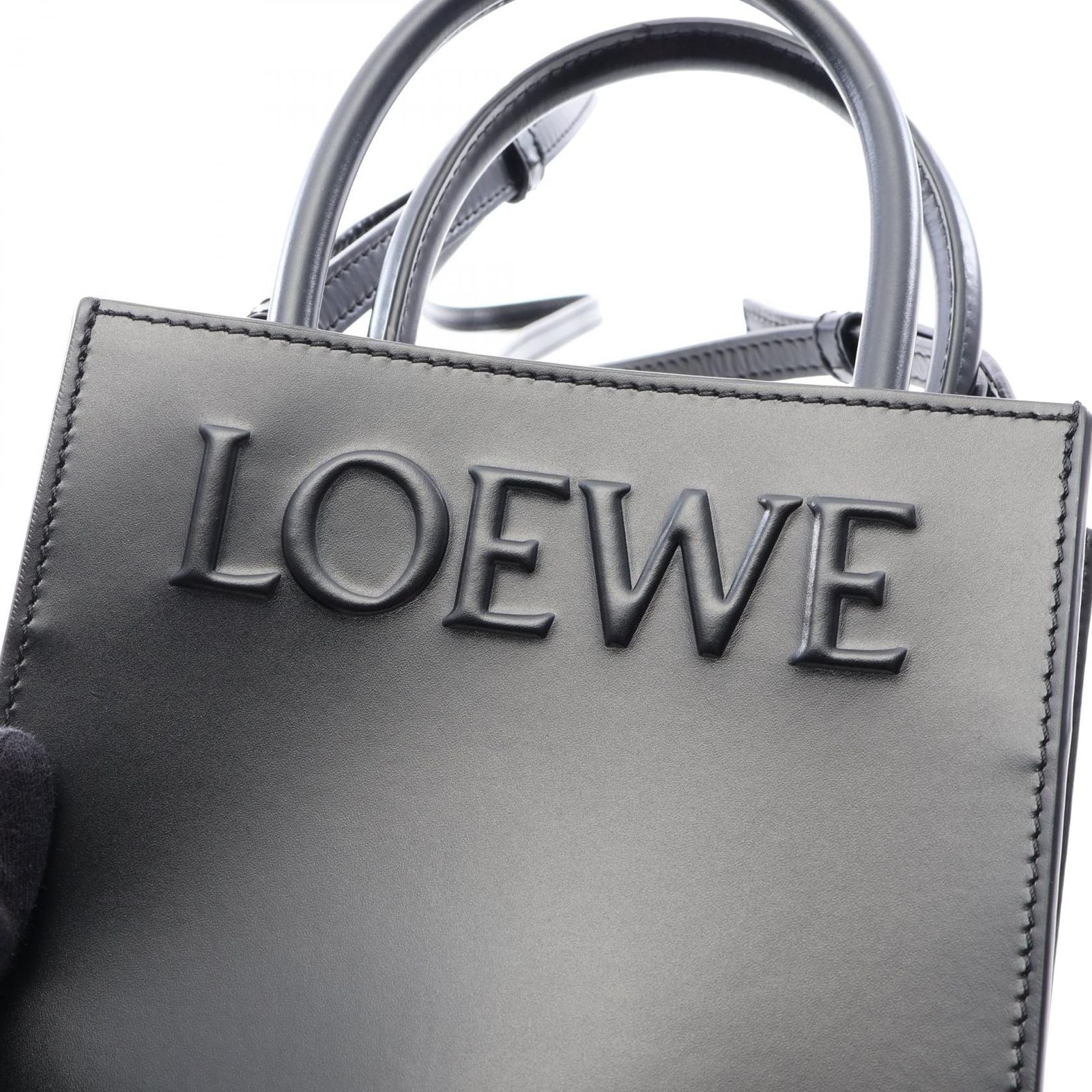 Loewe Handbag Standard Tote Black Leather — view 7