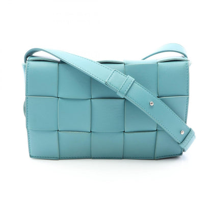Bottega Veneta Shoulder Bag Cassette Maxi Intrecciato Mint Green Leather