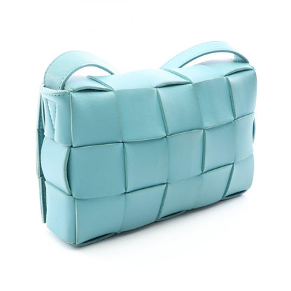 Bottega Veneta Shoulder Bag Cassette Maxi Intrecciato Mint Green Leather — view 2