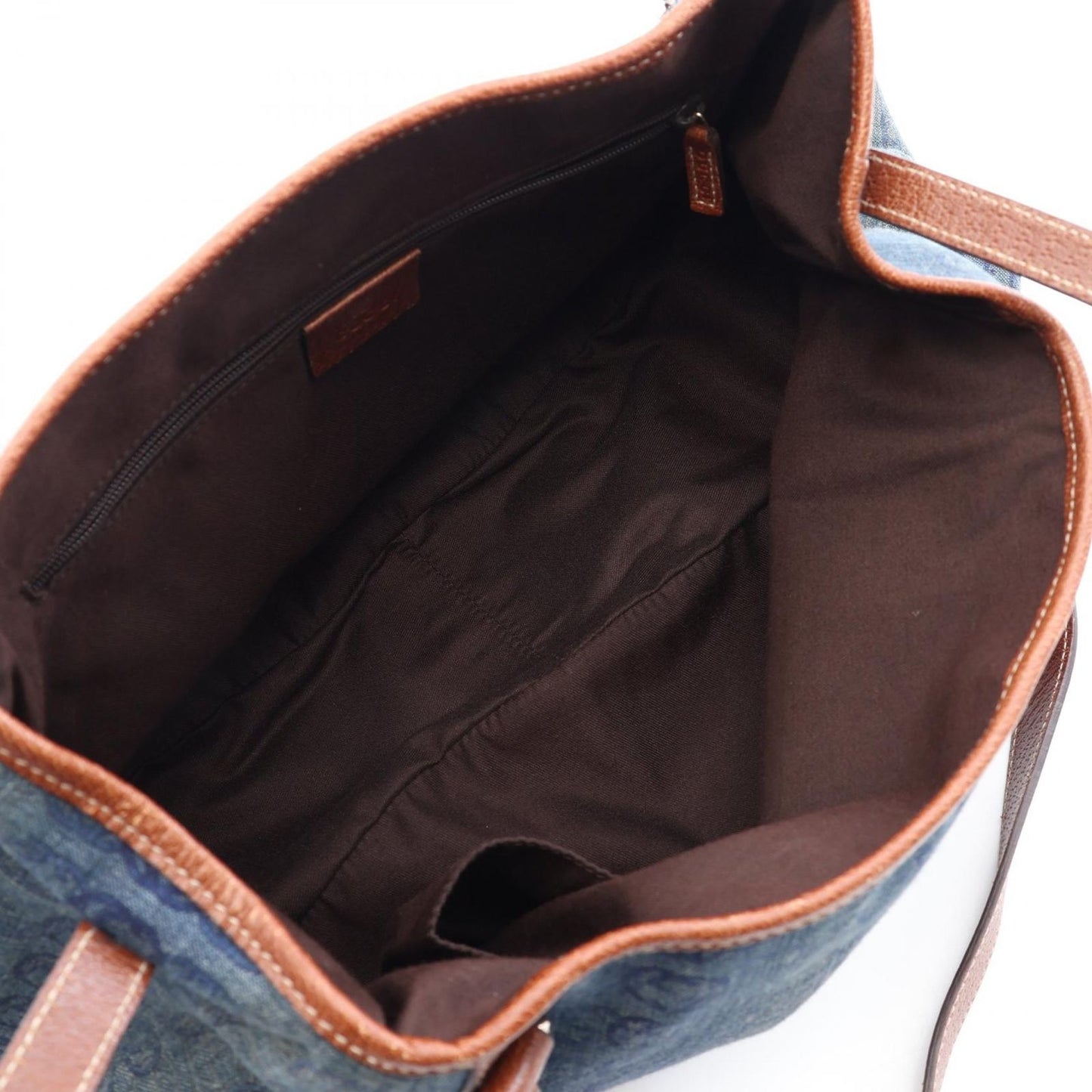 Gucci Shoulder Bag Abbey GG Canvas Denim Blue Brown — view 3