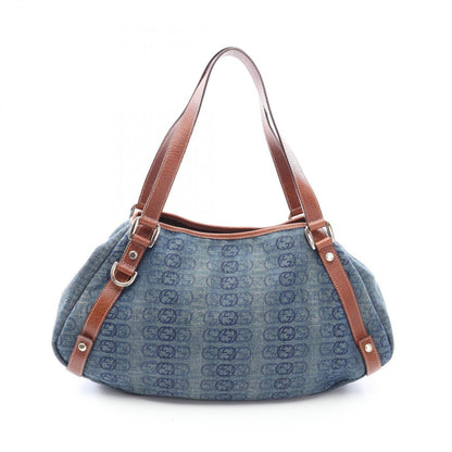 Gucci Shoulder Bag Abbey GG Canvas Denim Blue Brown