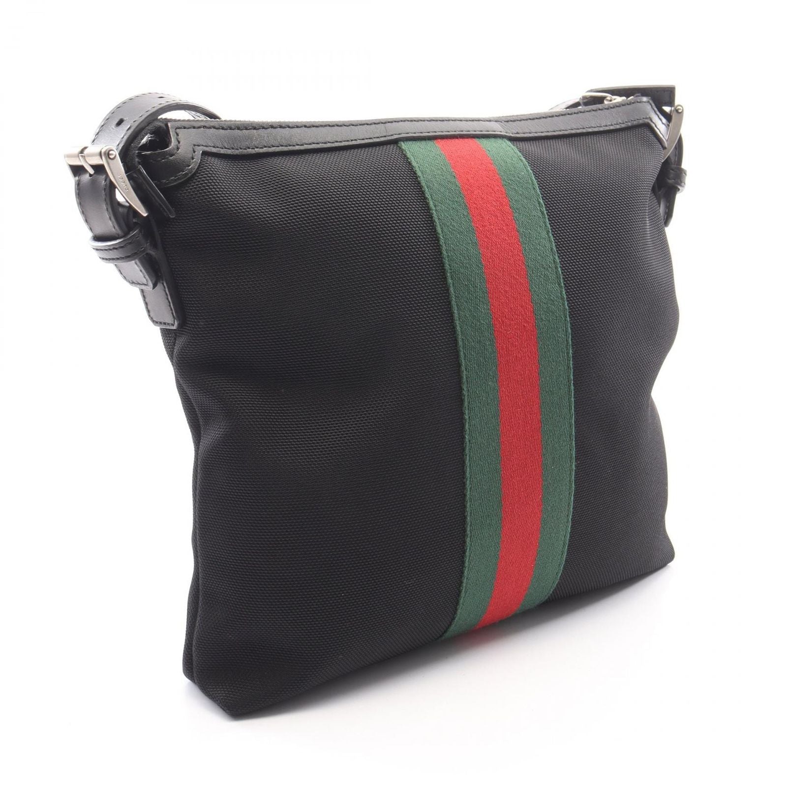 Gucci Shoulder Bag Web GG Supreme Messenger Sherry Black Green Red Leather Line — view 2