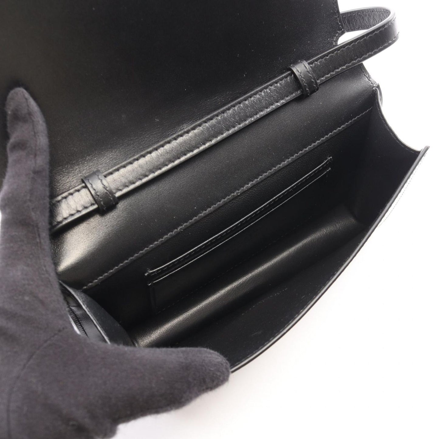 Saint Laurent Paris Shoulder Bag Black Leather — view 3