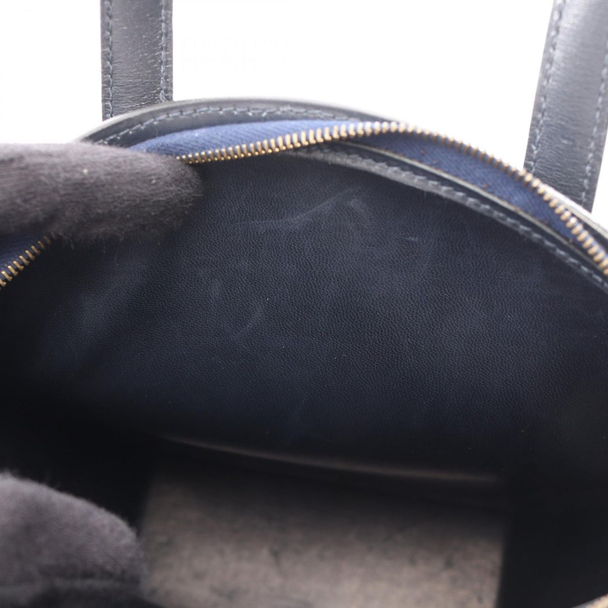 Hermes Handbag Cokers Blue Indigo Calf — view 7