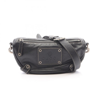Gucci Shoulder Bag Crest Black Leather