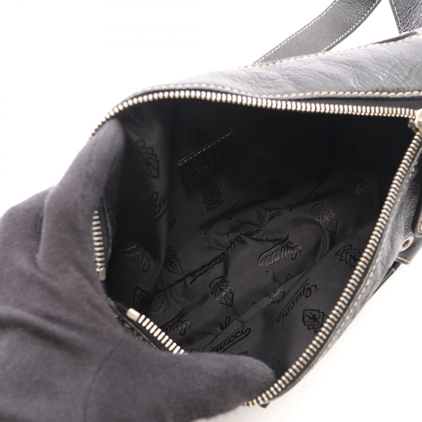 Gucci Shoulder Bag Crest Black Leather — view 3