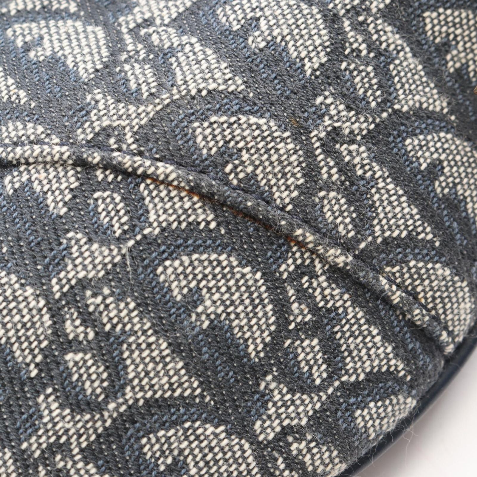 Dior Saddle Bag Trotter Navy Ivory Canvas Leather — view 6
