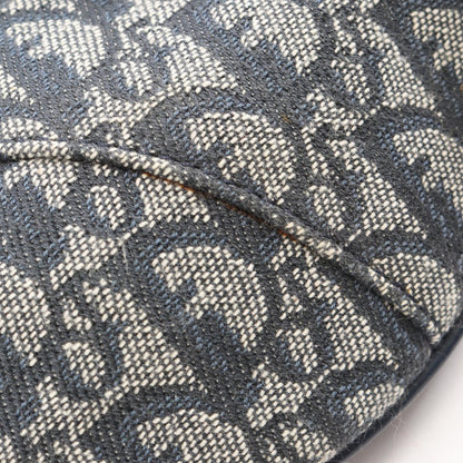 Dior Saddle Bag Trotter Navy Ivory Canvas Leather — view 6