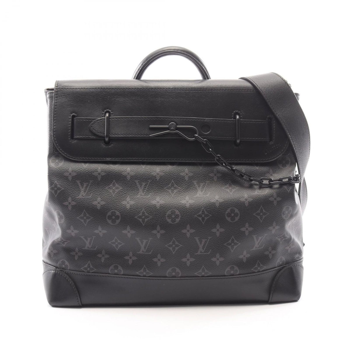 Louis Vuitton Handbag Steamer PM Monogram Eclipse Leather