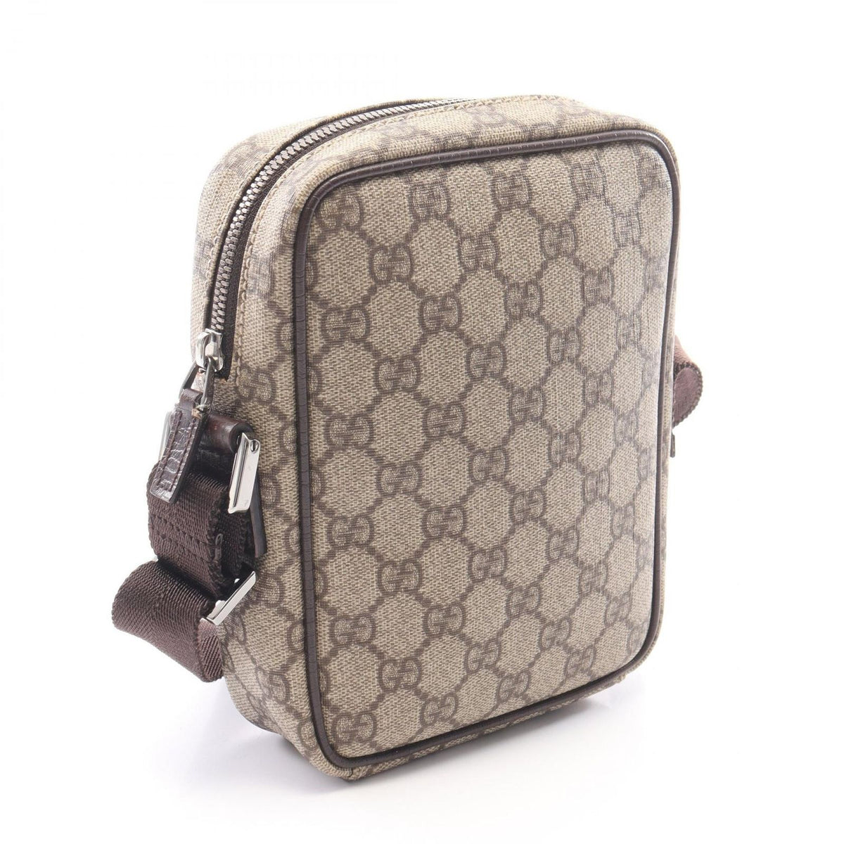 Gucci Shoulder Bag GG Plus Beige Brown Canvas Leather Supreme — view 2