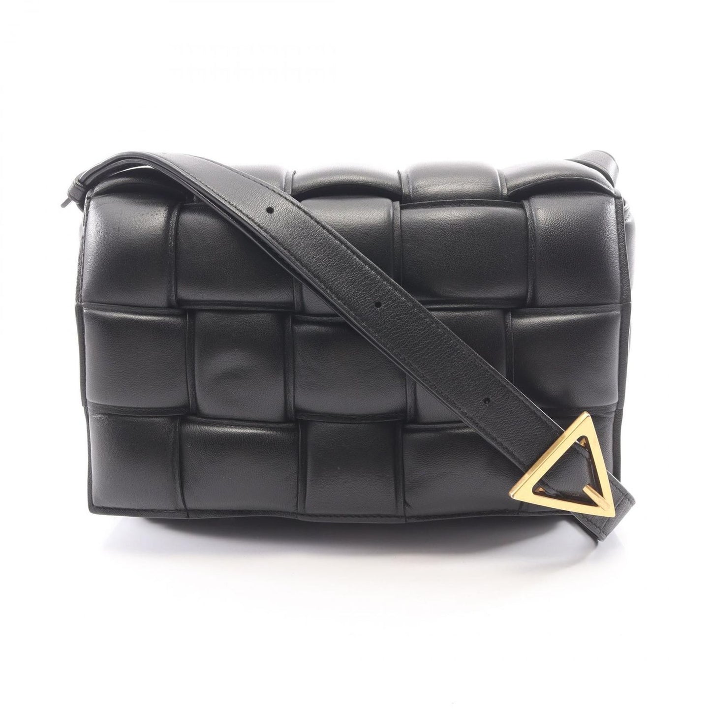 Bottega Veneta Shoulder Bag Padded Cassette Black Leather