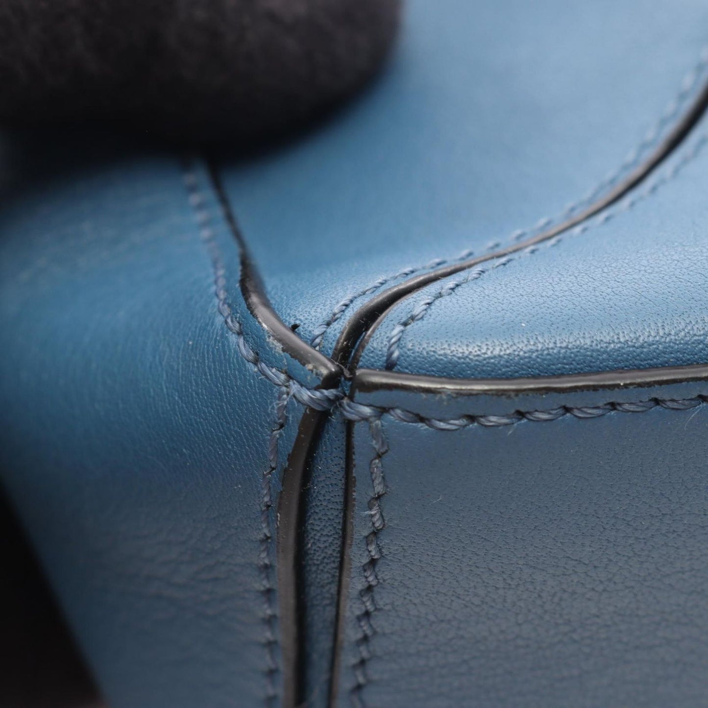Loewe Handbag Puzzle Bag Mini Blue Leather — view 7