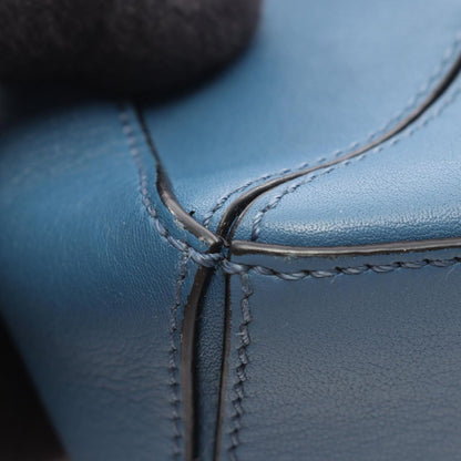 Loewe Handbag Puzzle Bag Mini Blue Leather — view 7