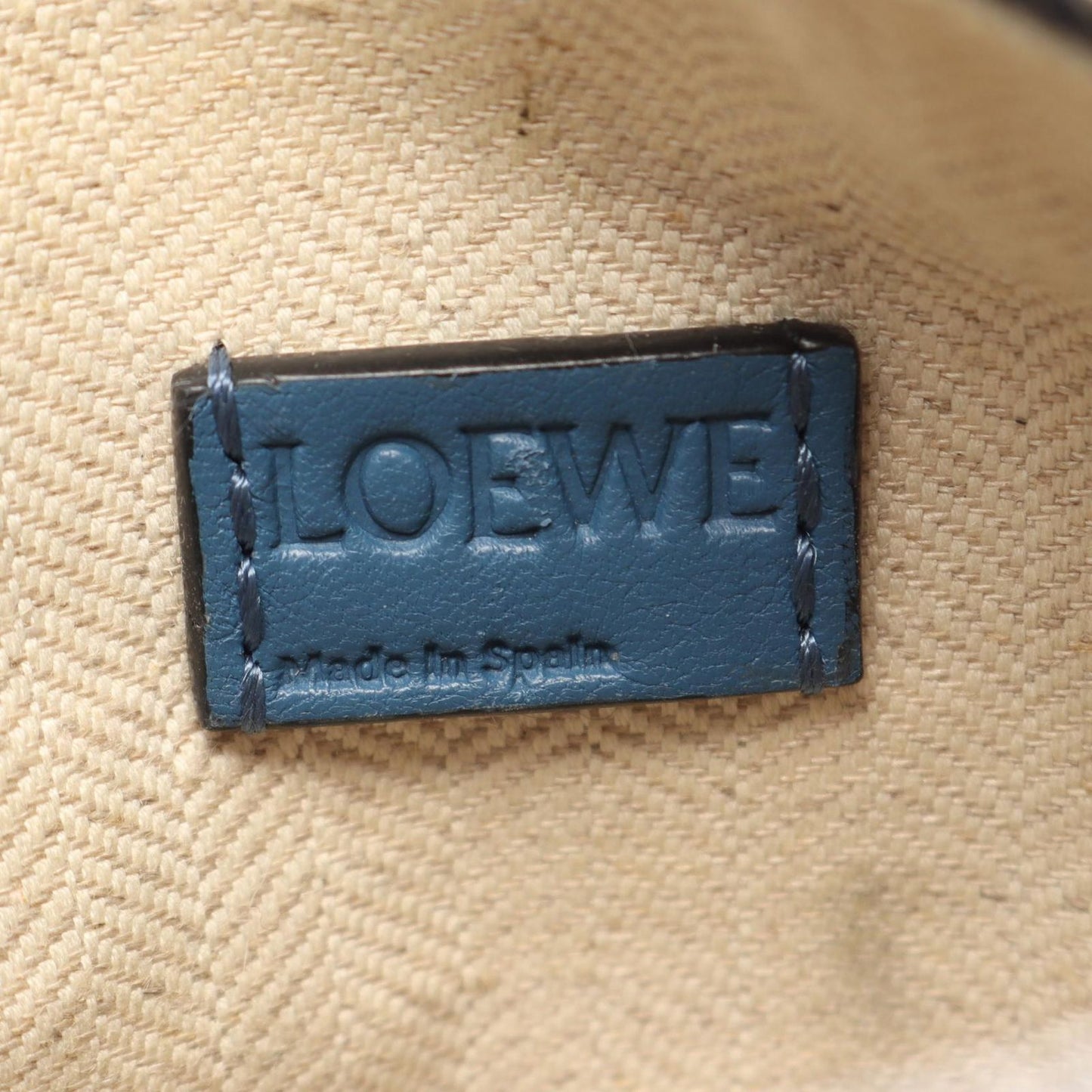 Loewe Handbag Puzzle Bag Mini Blue Leather — view 4
