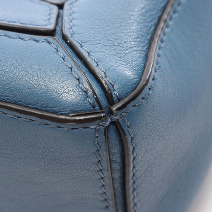 Loewe Handbag Puzzle Bag Mini Blue Leather — view 6