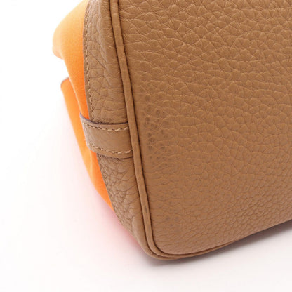 Hermes Tote Bag Garden Party TPM Orange Biscuit Canvas Leather — view 7