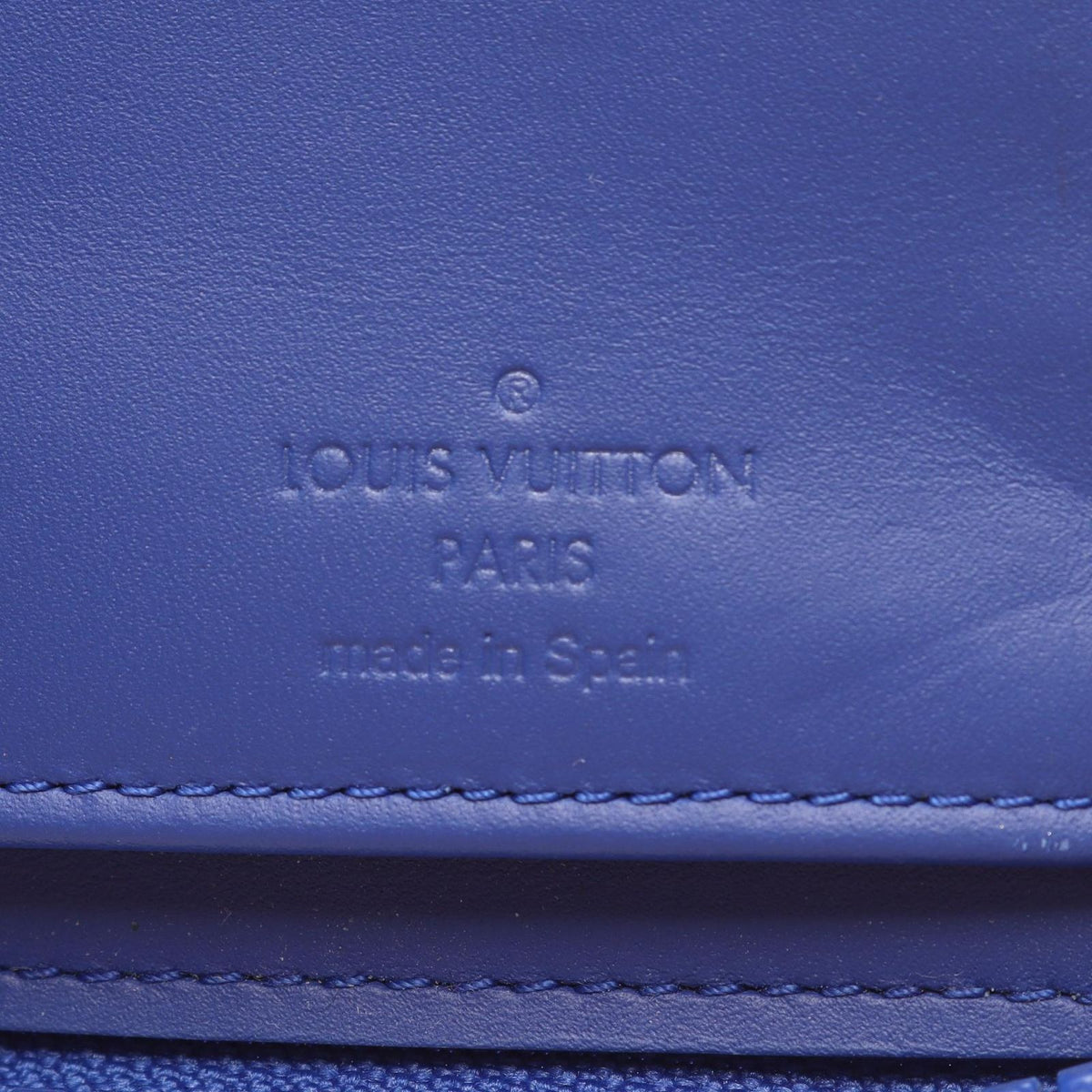 Louis Vuitton Round Long Wallet Zippy Long Vertical Matblue Neon Blue — view 5
