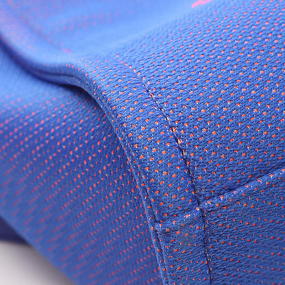 Chanel Tote Bag Deauville PM Blue Neon Orange Canvas Leather Chain PM — view 6